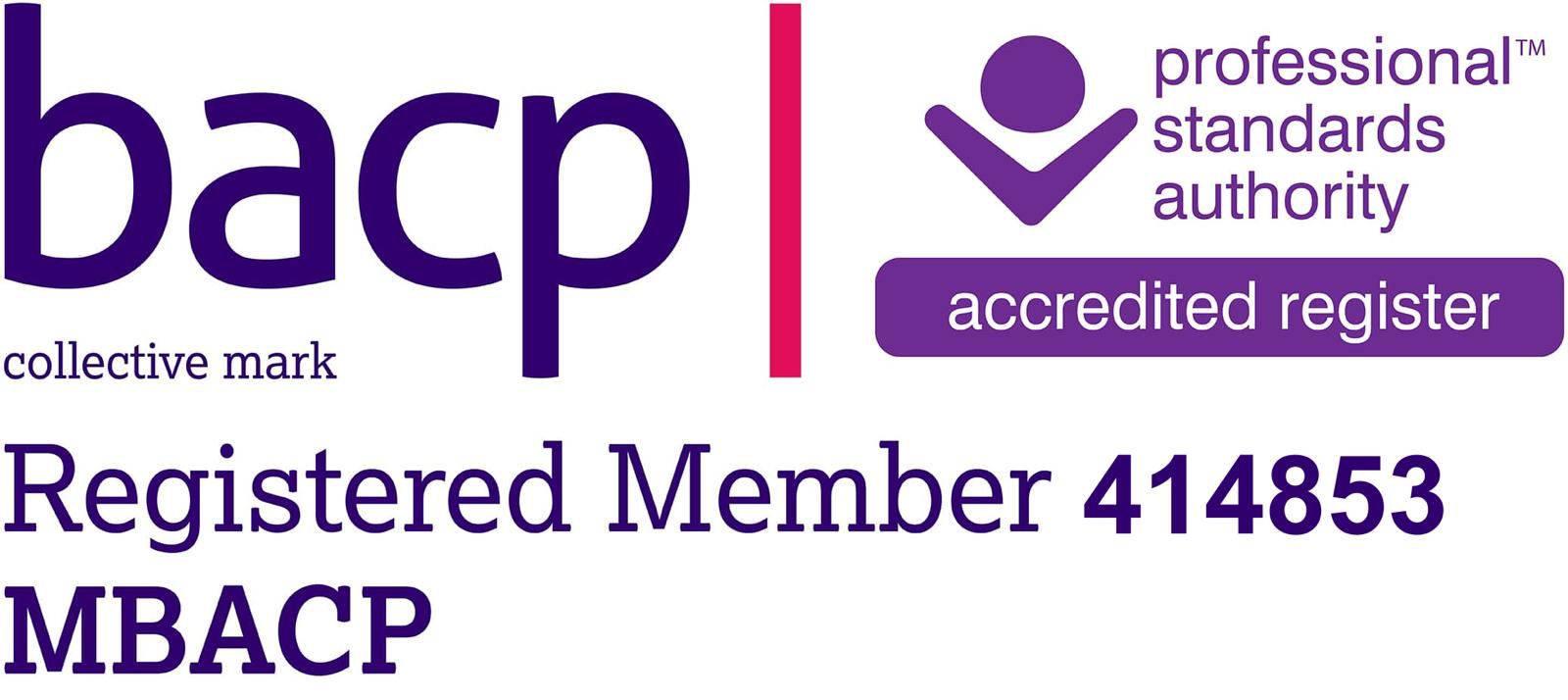 BACP Registered Member 414853 (MBACP), Professional Standards Authority accredited register